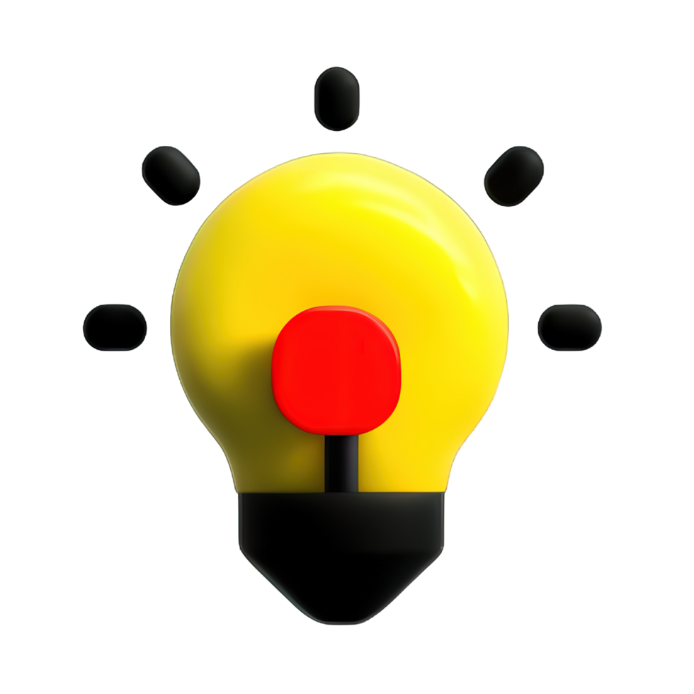 3D Bulb light  icon png