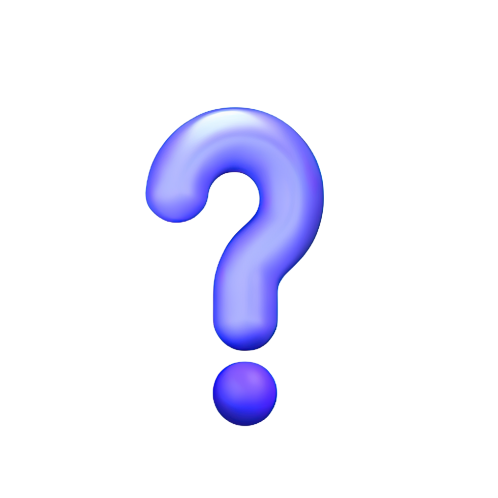 3d question mark icon sign png