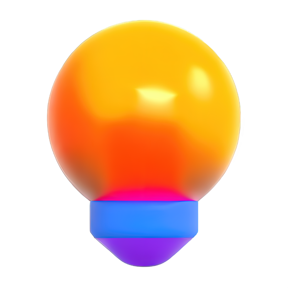 3D Bulb light  icon png