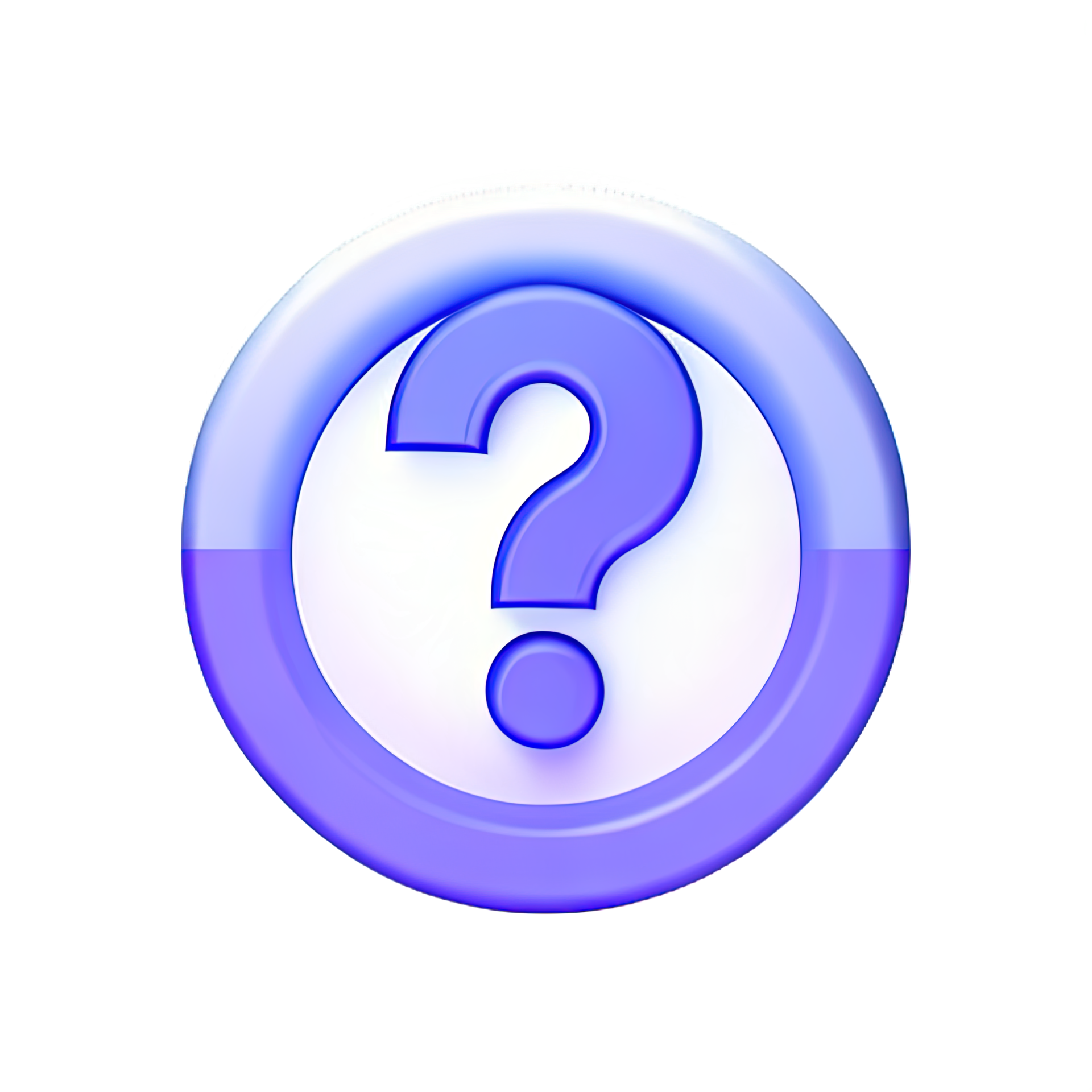 3d question mark icon sign 26552405 PNG