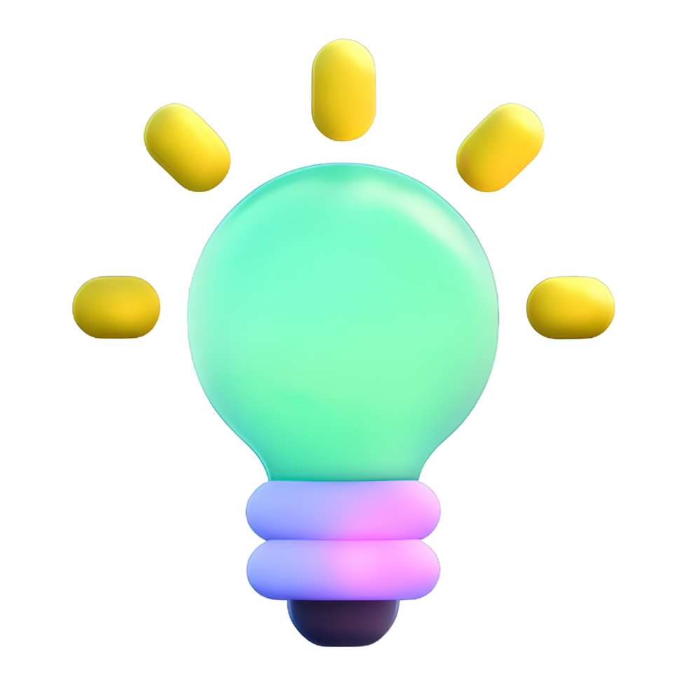 3D Bulb light  icon png