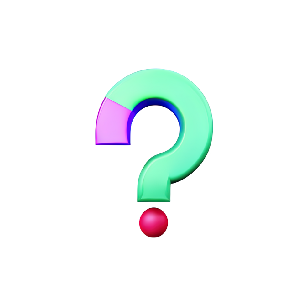 3d question mark icon sign png