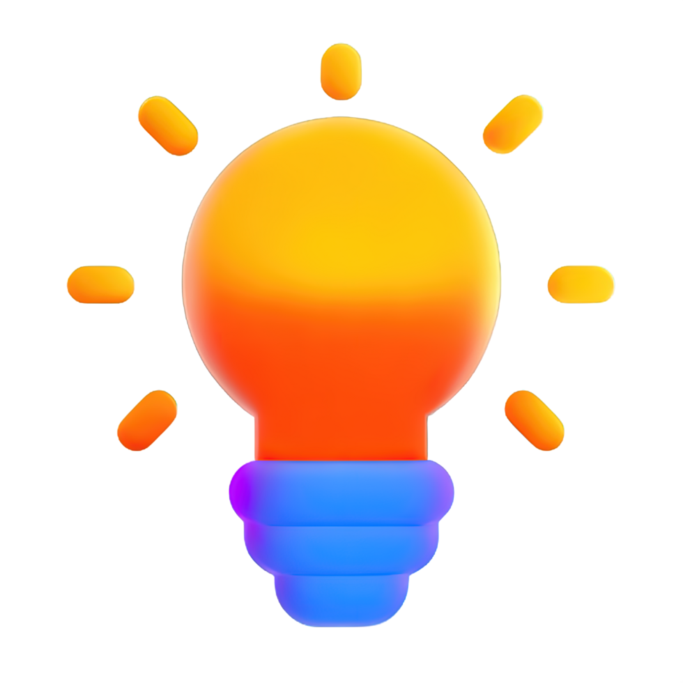 3D Bulb light  icon png