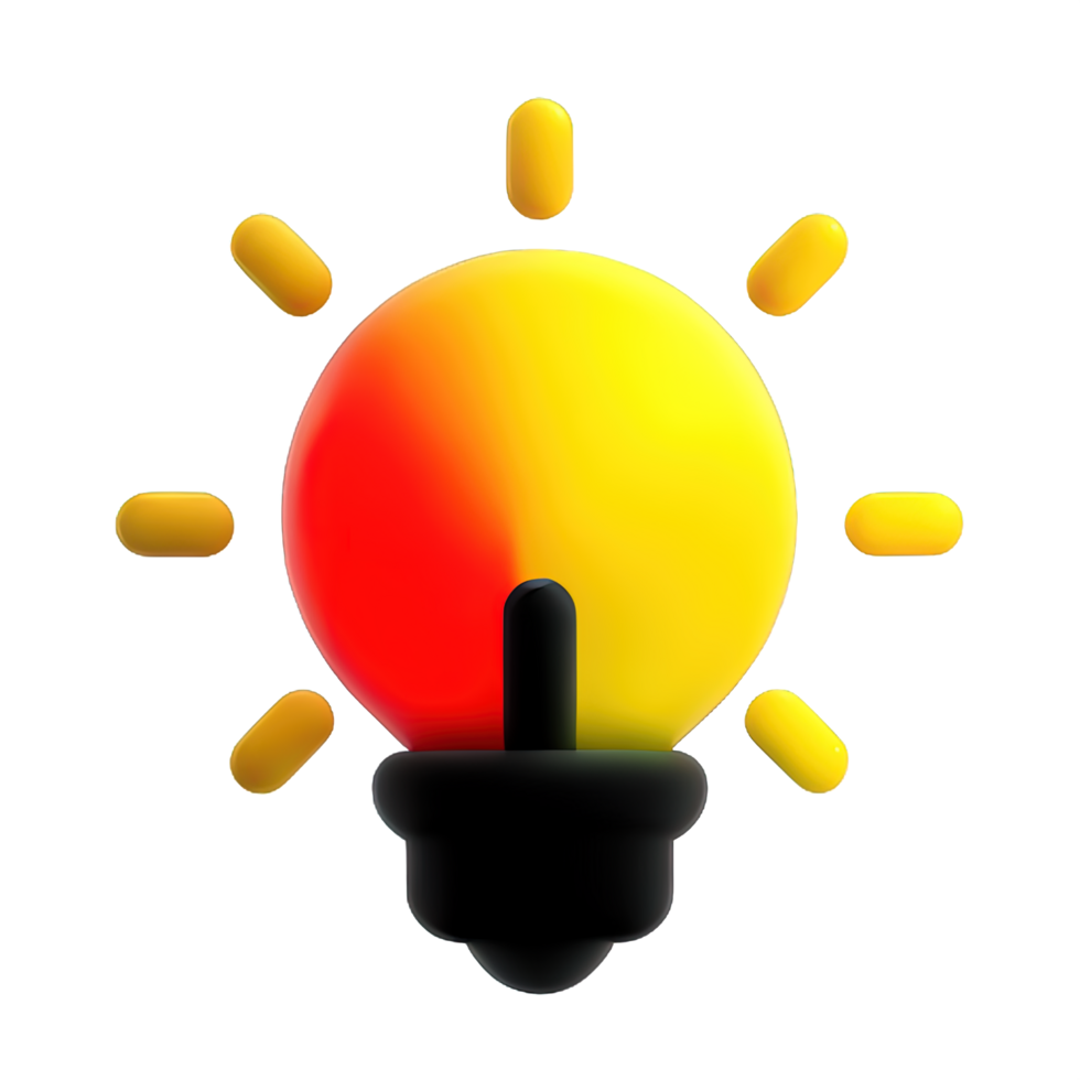 3D Bulb light  icon png