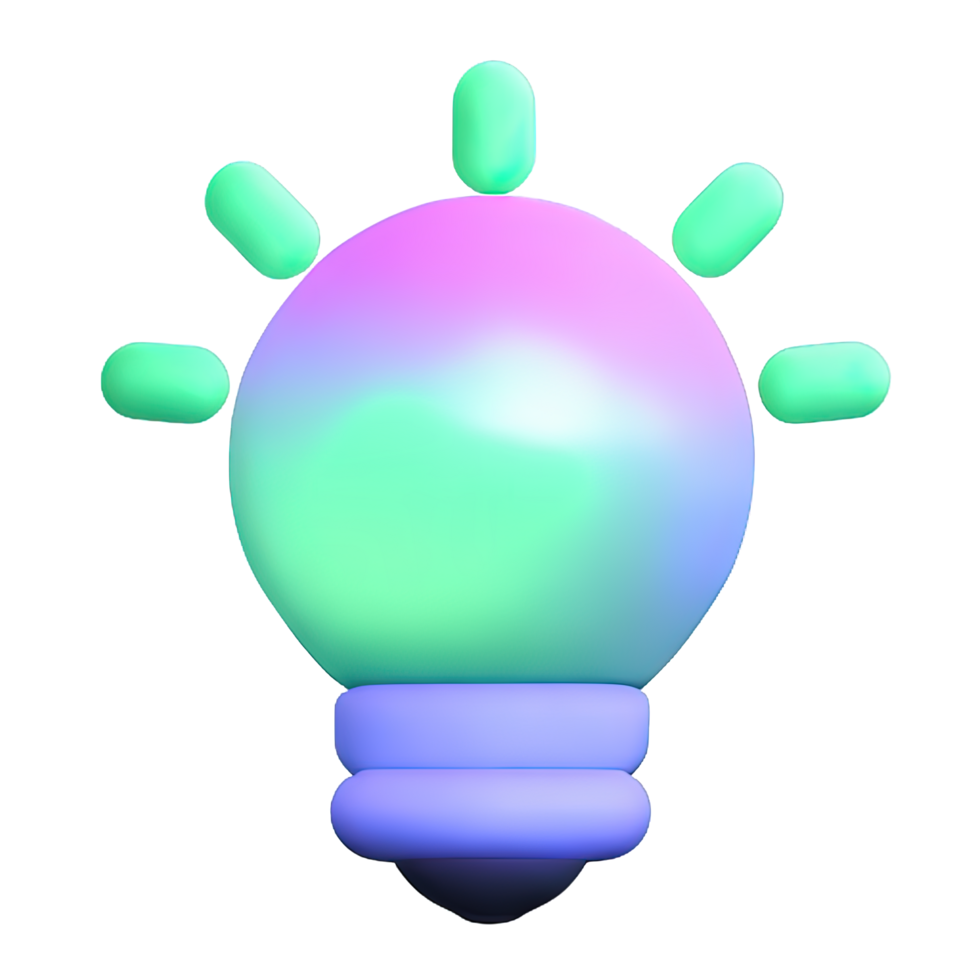 3D Bulb light  icon png