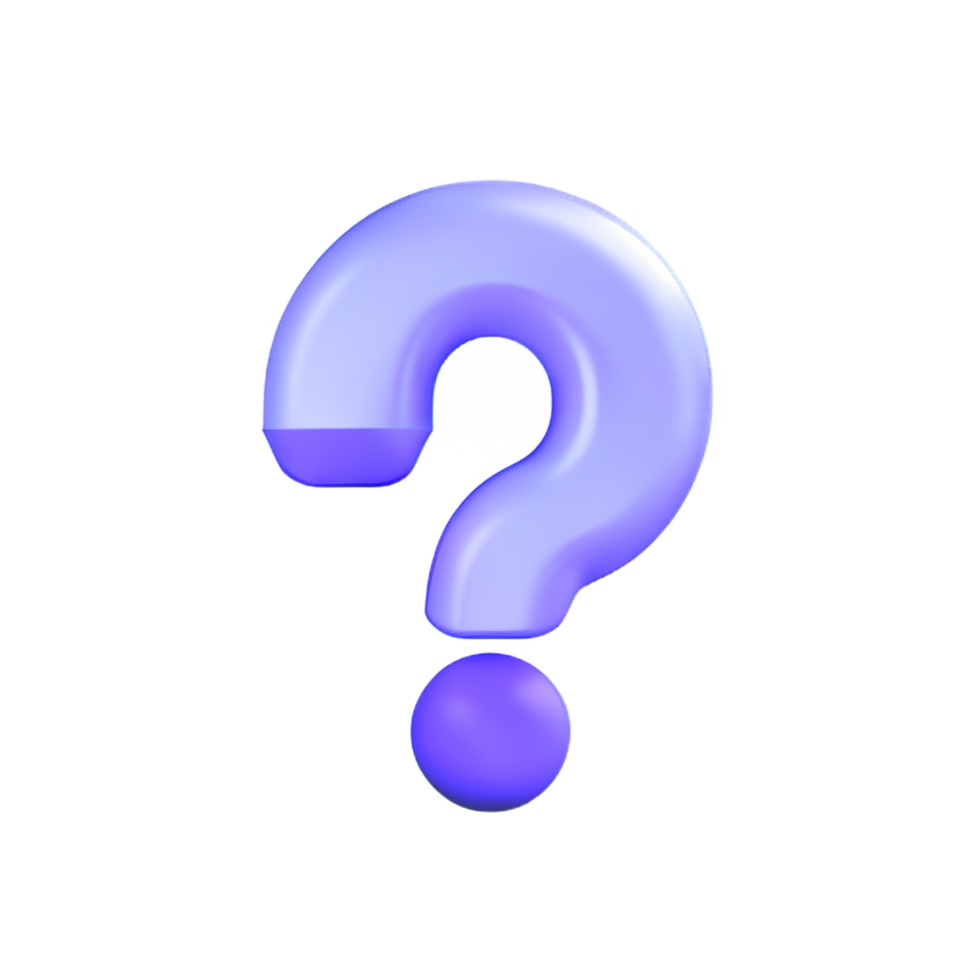 3d question mark icon sign png