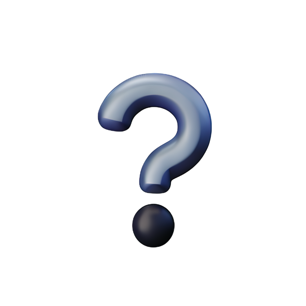 3d question mark icon sign png