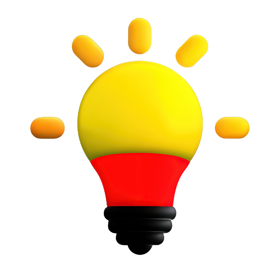 3D Bulb light  icon png