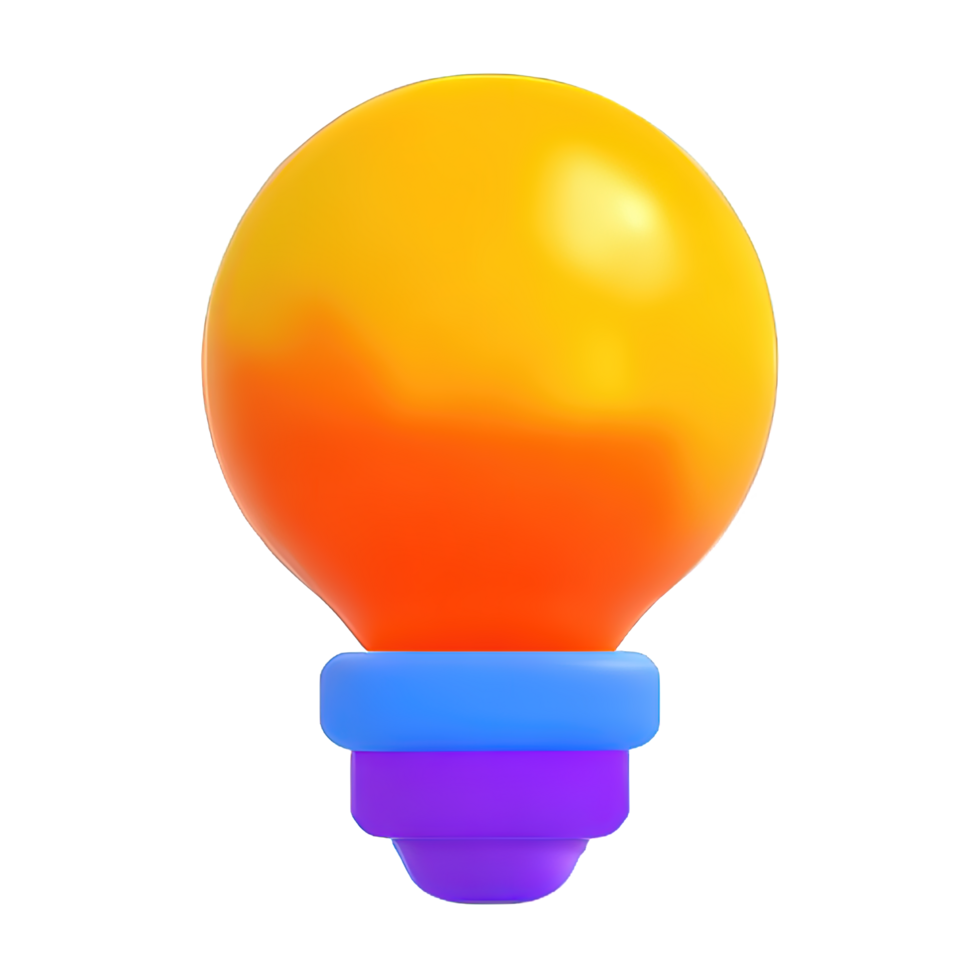 3D Bulb light  icon png