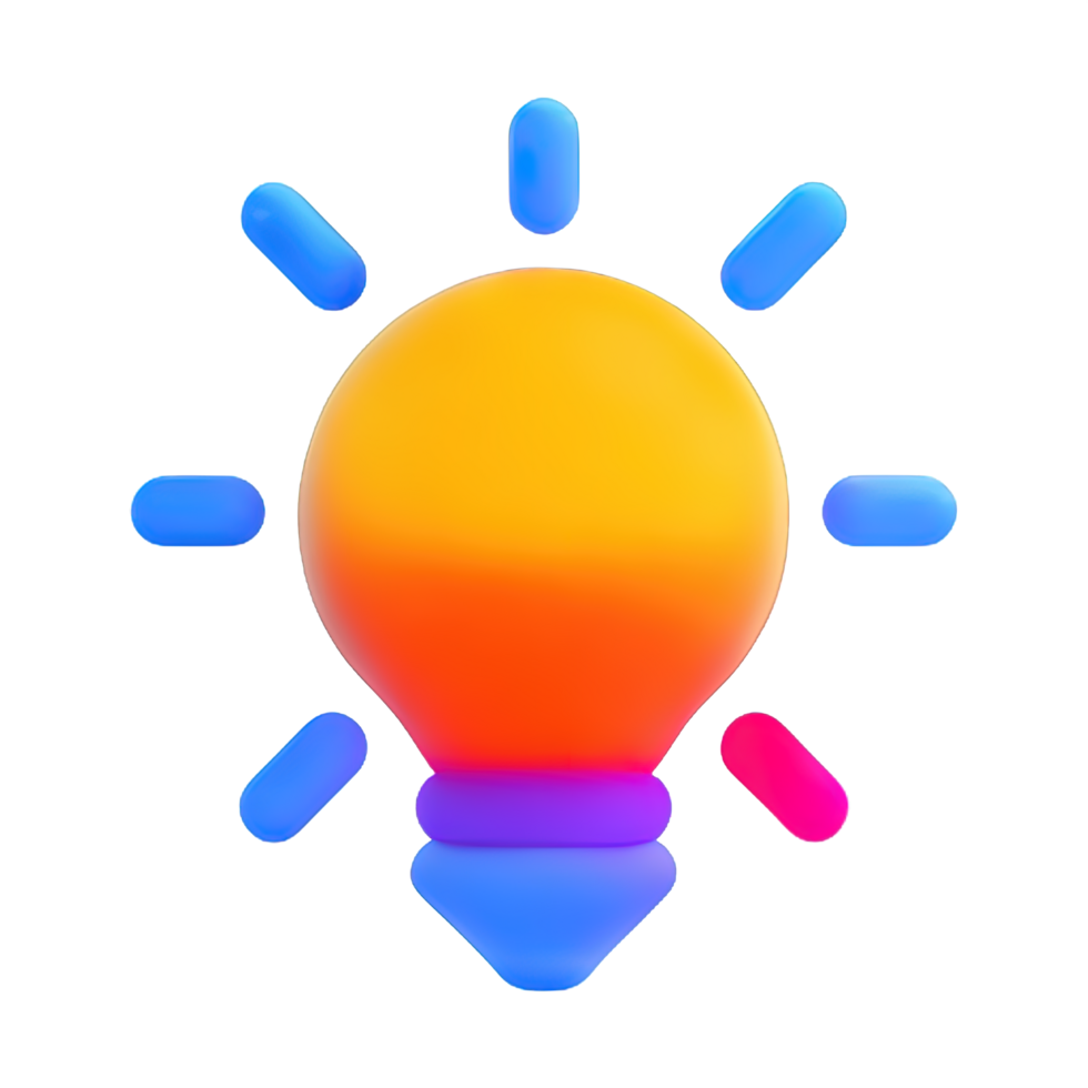 3D Bulb light  icon png