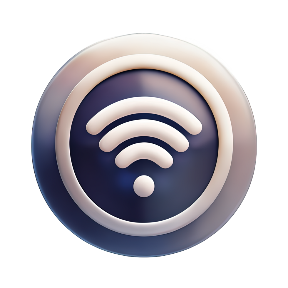 Wireless wifi 3D Icon png