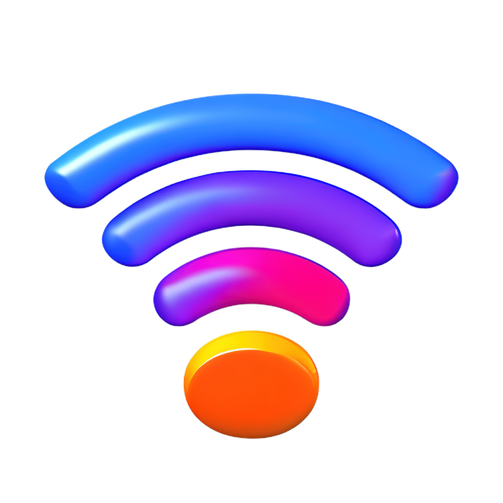 draadloze Wifi 3d icoon png