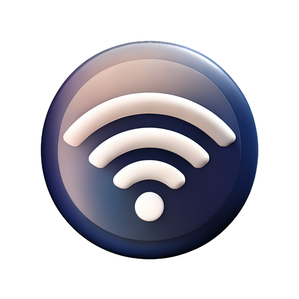 Wireless wifi 3D Icon png