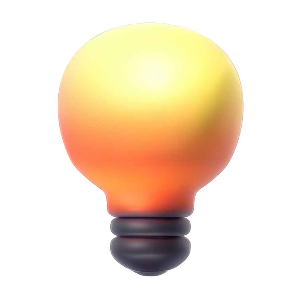 3D Bulb light  icon png