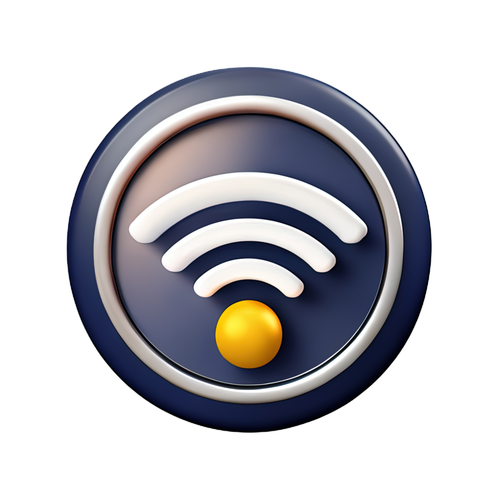 Wireless wifi 3D Icon png