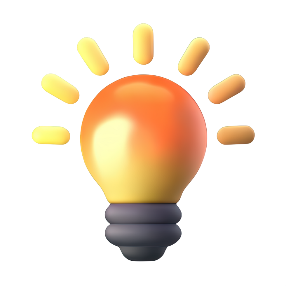 3D Bulb light  icon png