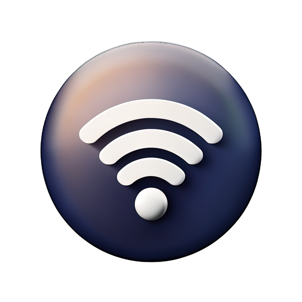 Wireless wifi 3D Icon png