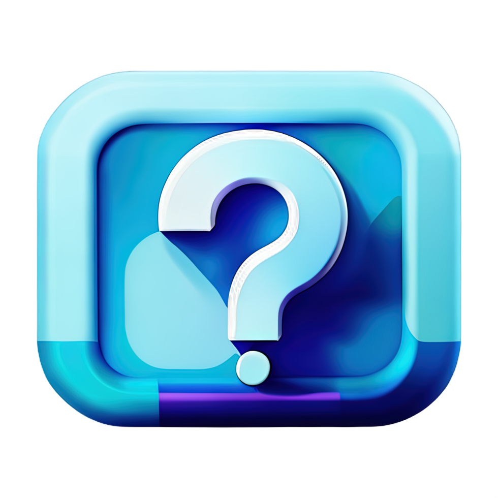 3d question mark icon sign png