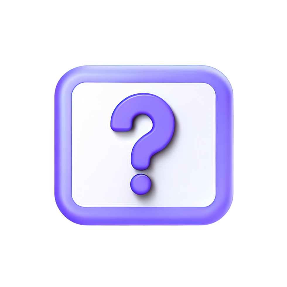 3d question mark icon sign png