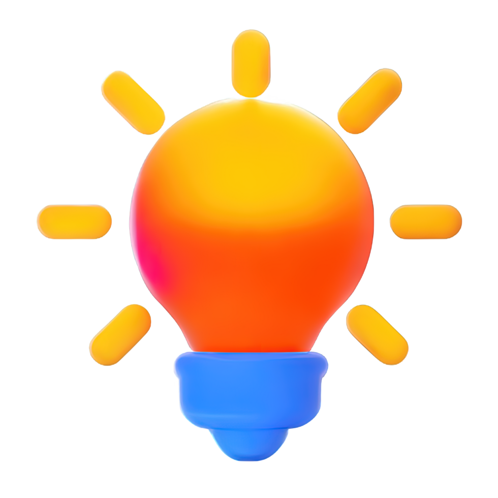 3D Bulb light  icon png