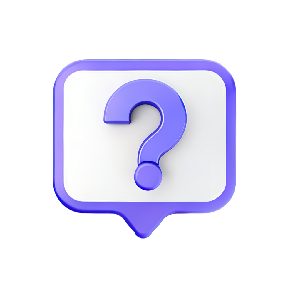 3d question mark icon sign png