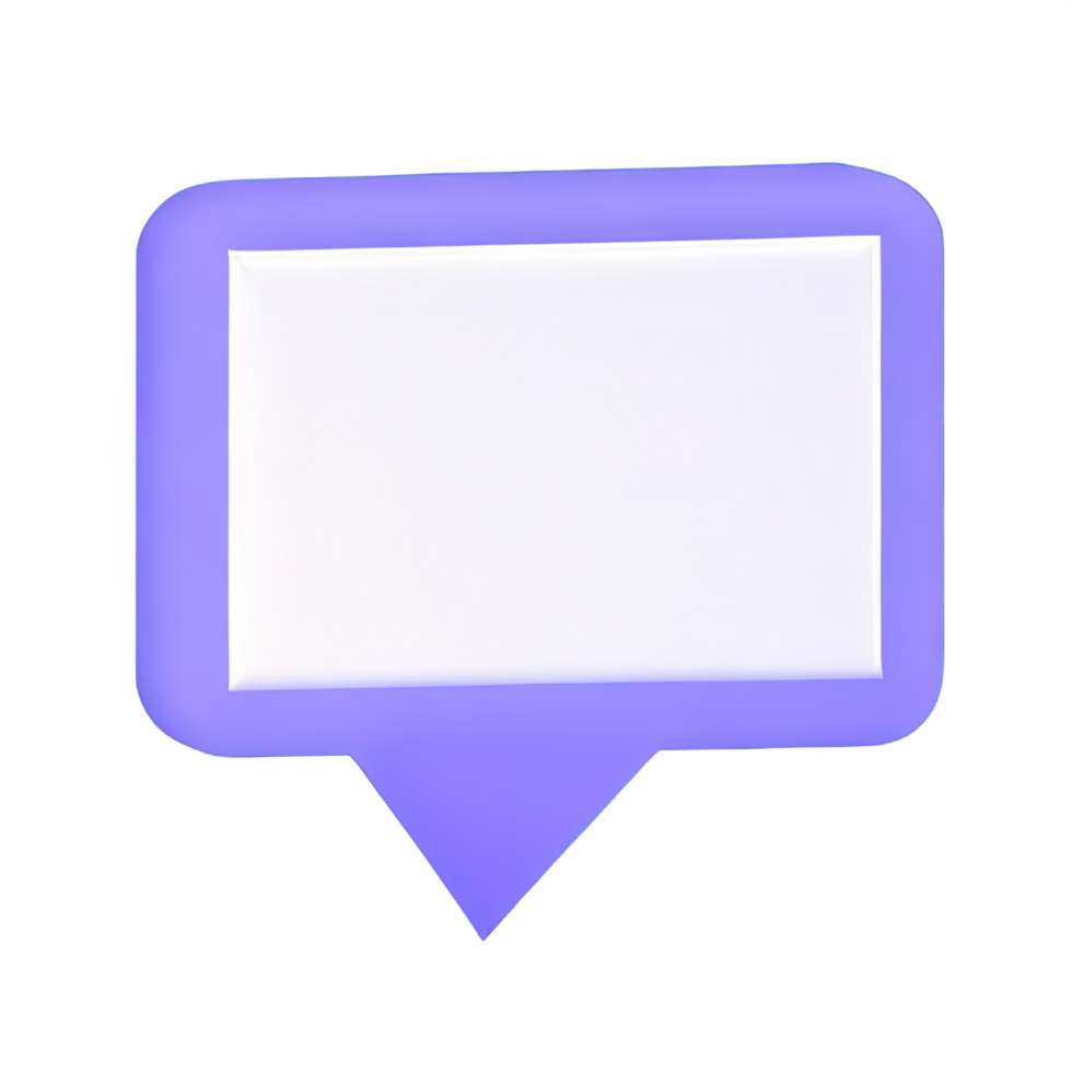3D speech bubble icons png