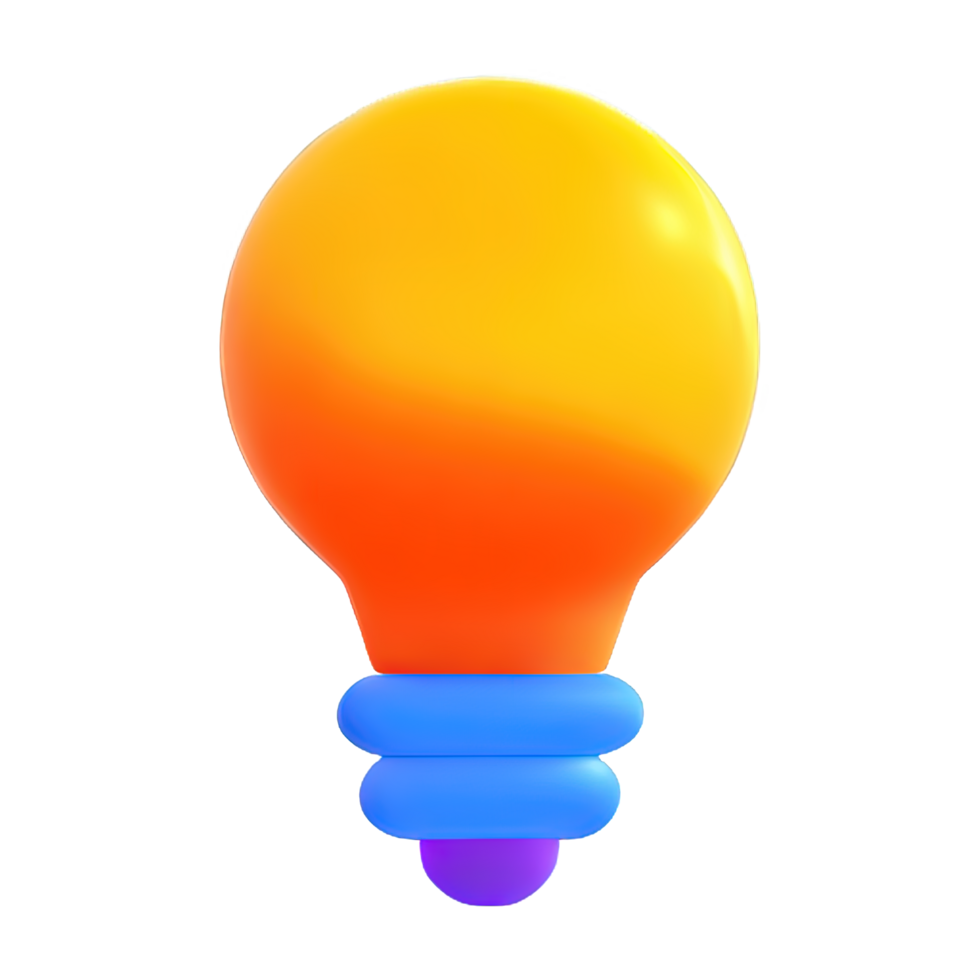 3D Bulb light  icon png