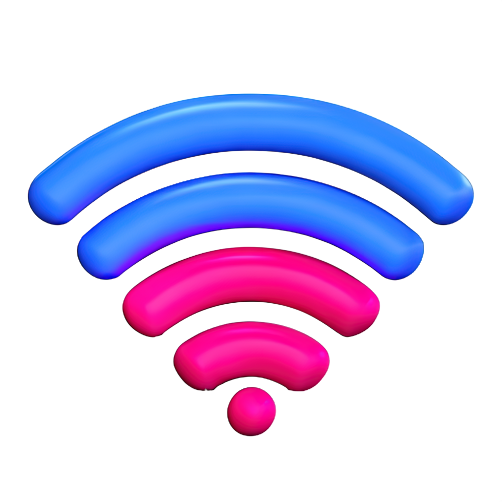 Wireless wifi 3D Icon png