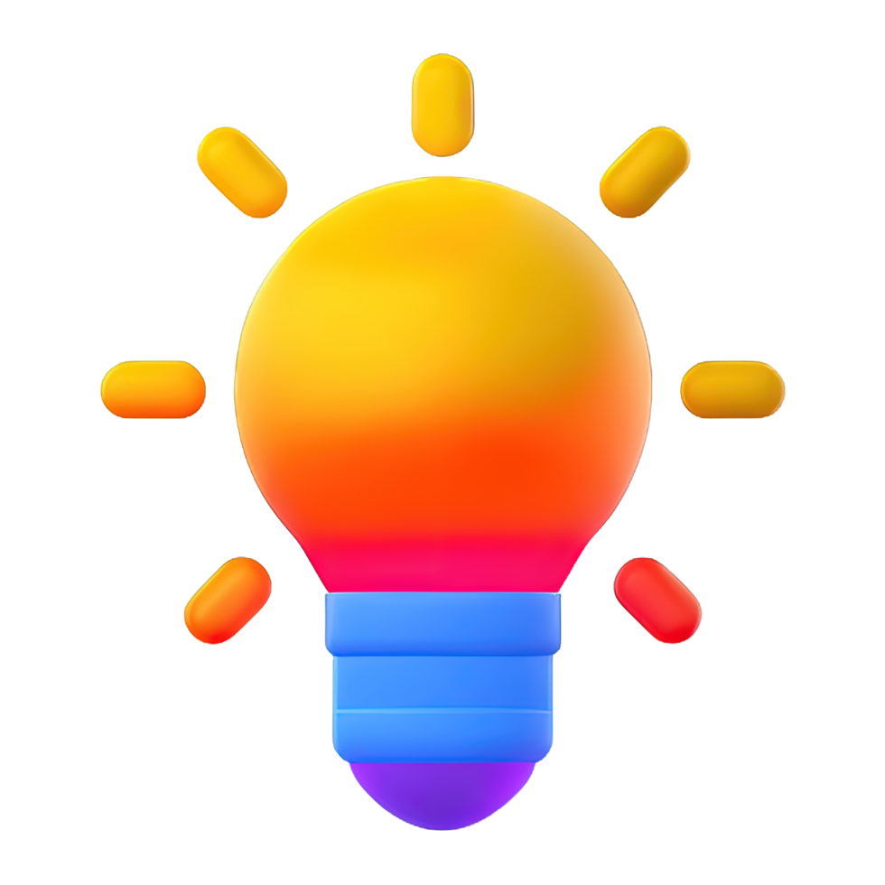 3D Bulb light  icon png