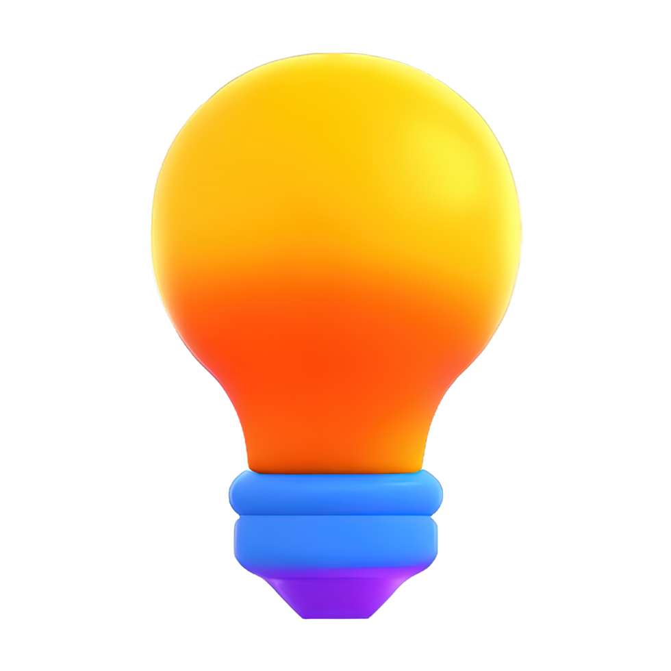 3D Bulb light  icon png