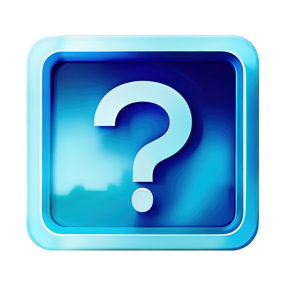 3d question mark icon sign png
