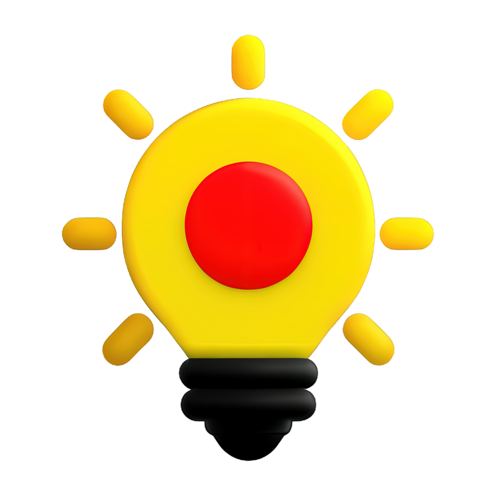 3D Bulb light  icon png