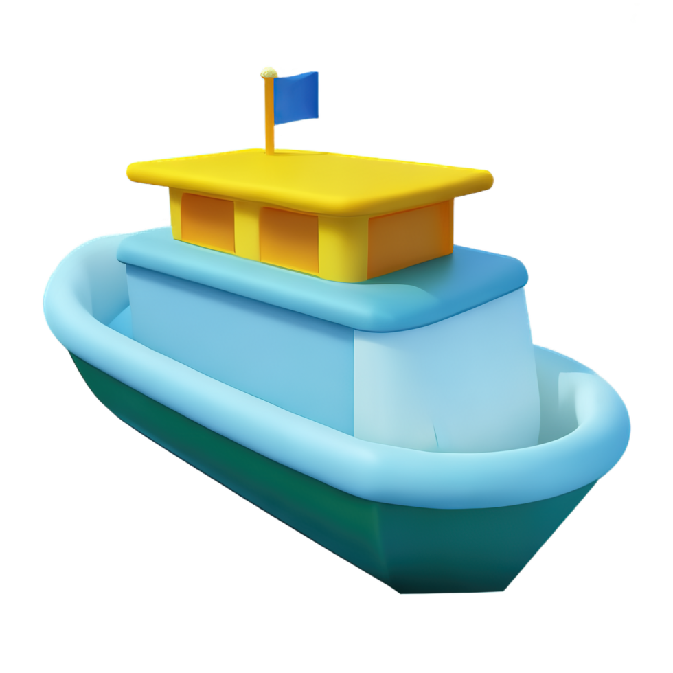 3D Cartoon boat png