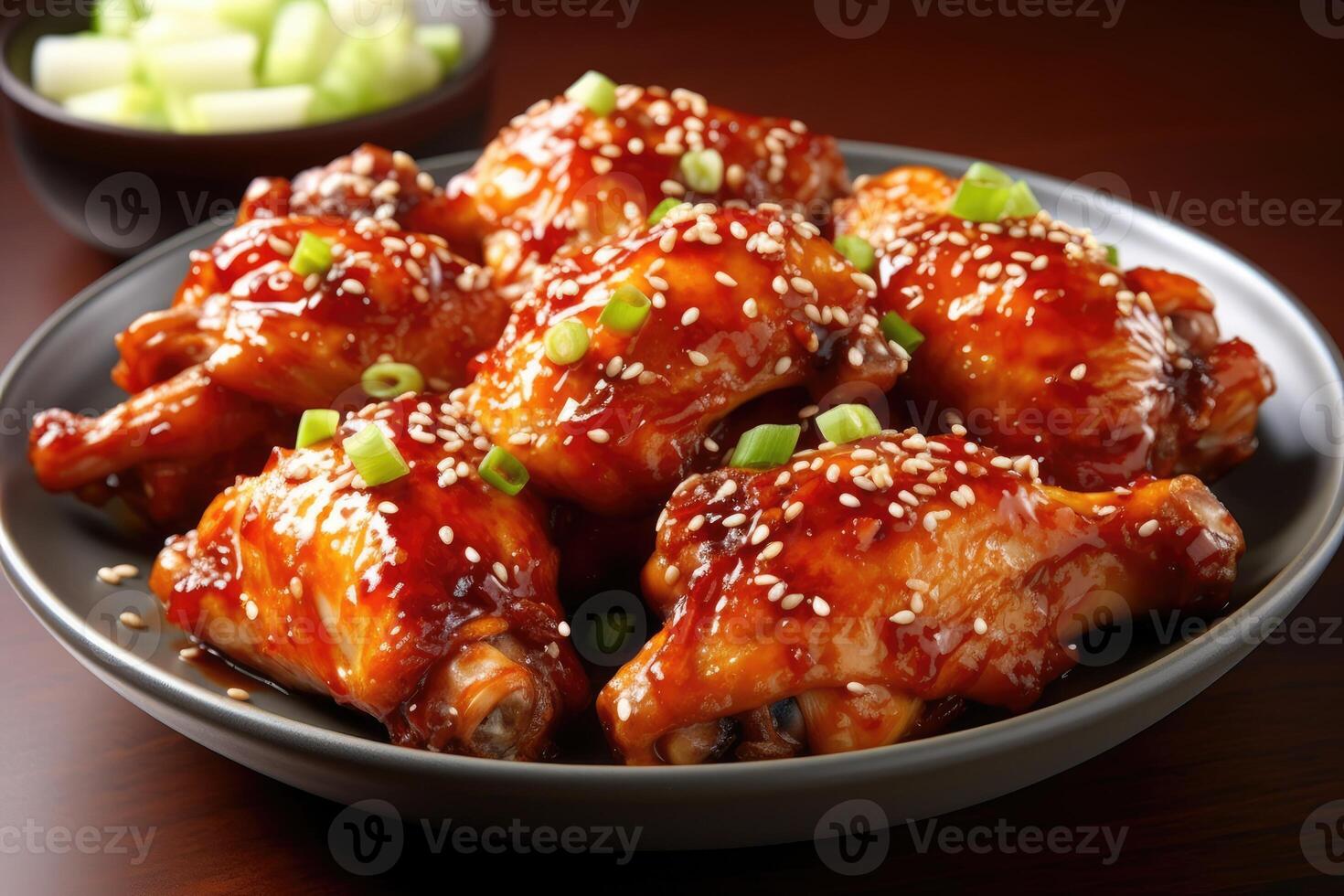 stock photo of korean fried chiken food photography
