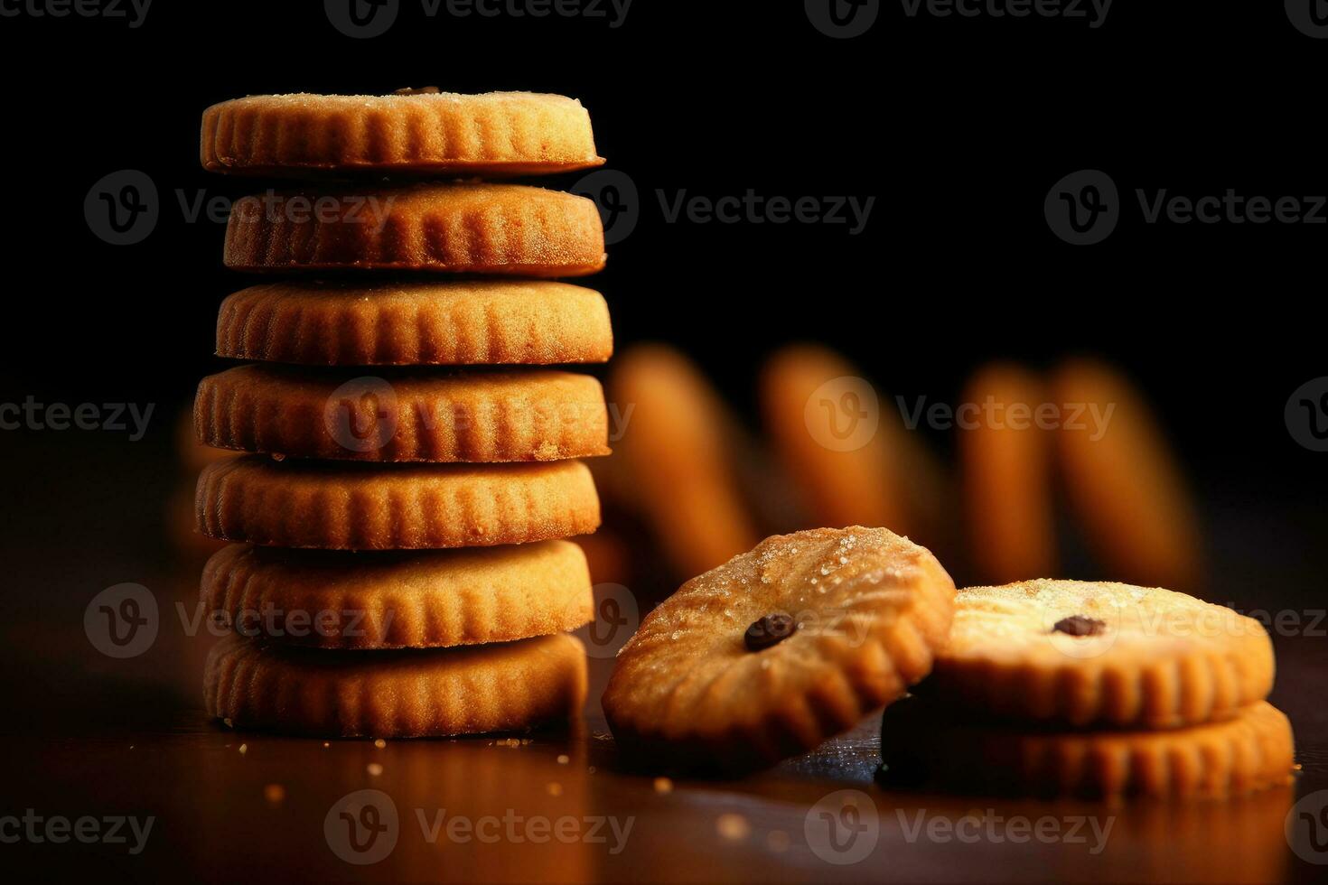 valores foto de galleta rollos comida fotografía estudio ai generado