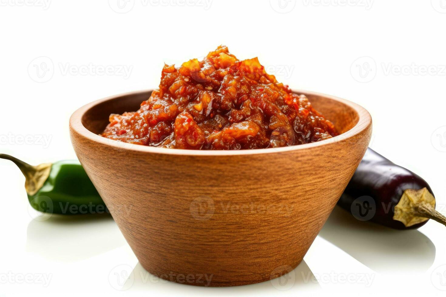 stock photo of sambal food photography isolated white background AI Generated