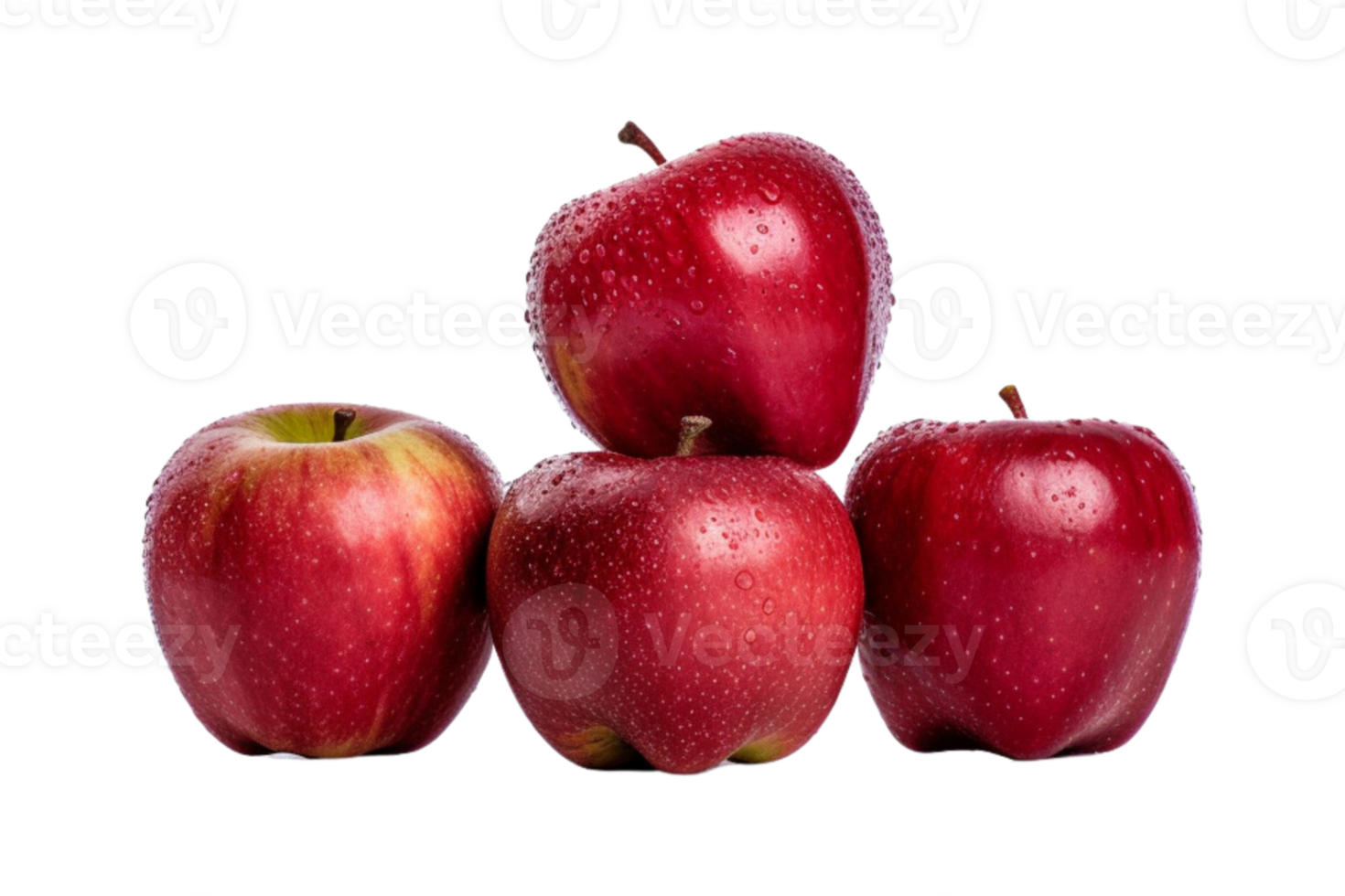 A group of red apples isolated on transparent background. 26552866 PNG