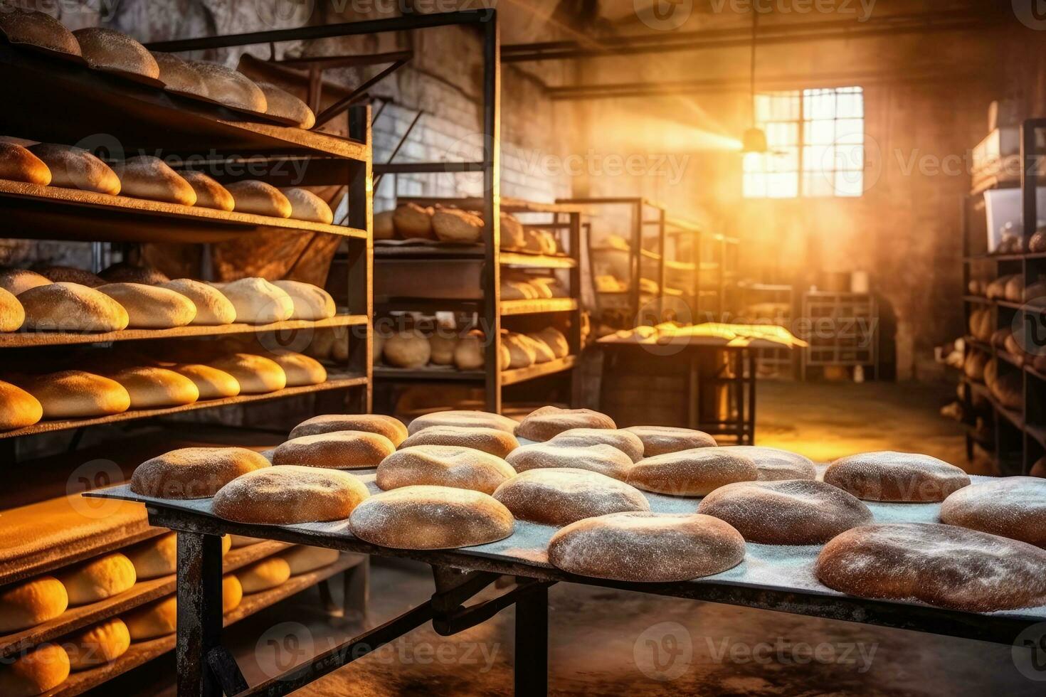 valores foto de dentro tradicional panadería ai generado