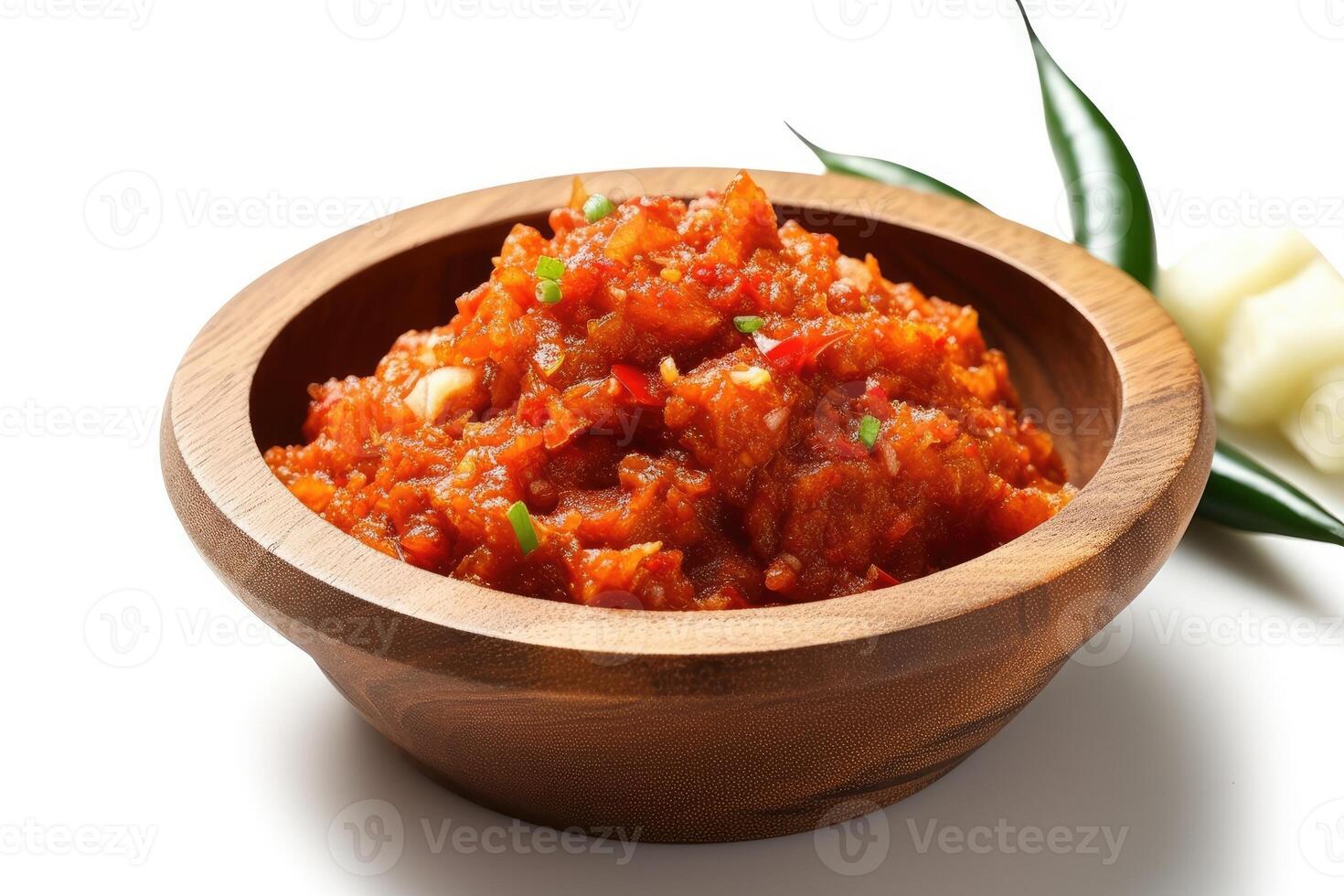 stock photo of sambal food photography isolated white background