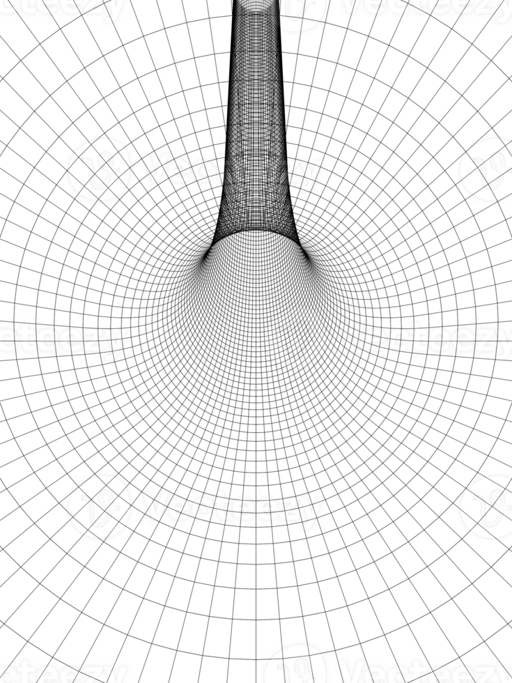 tunnel wire frame, 3d  rendering png