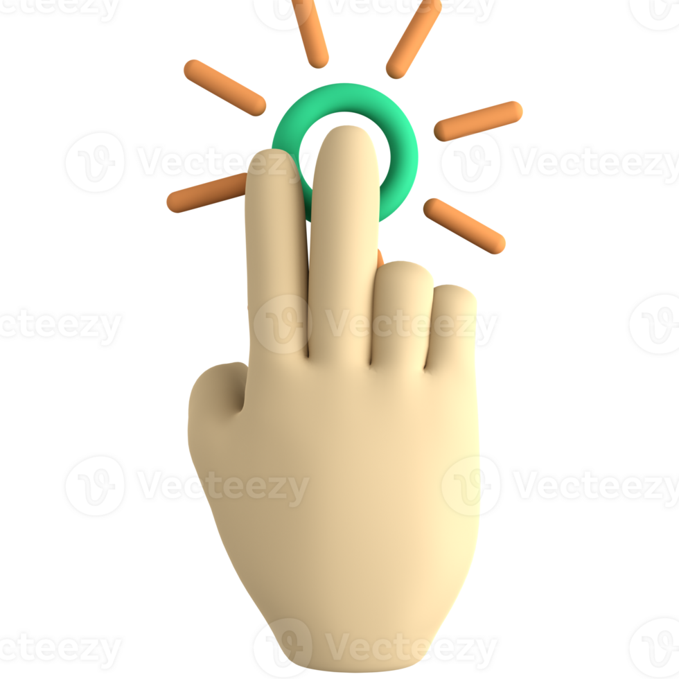 hand gesture 2 finger 3D icon png