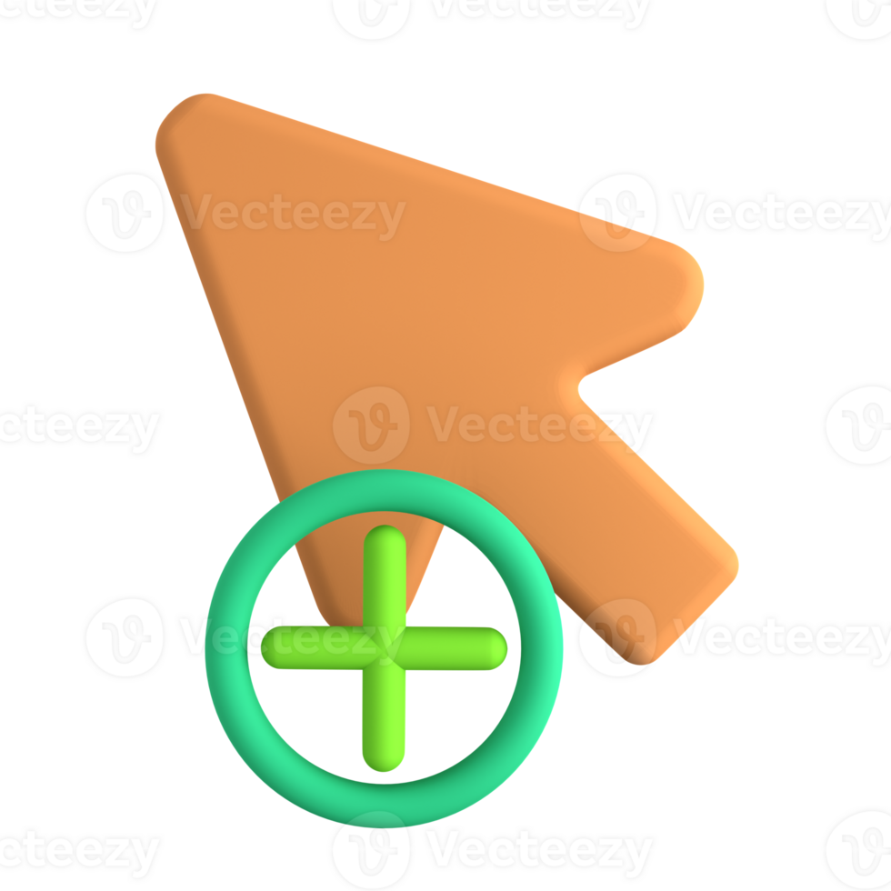 Add Cursor selection 3D icon png