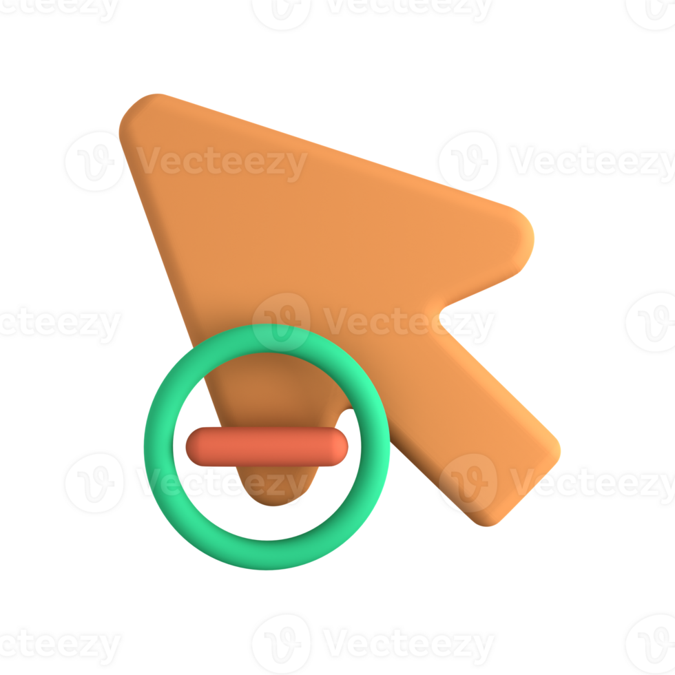 verwijderen cursor 3d icoon png