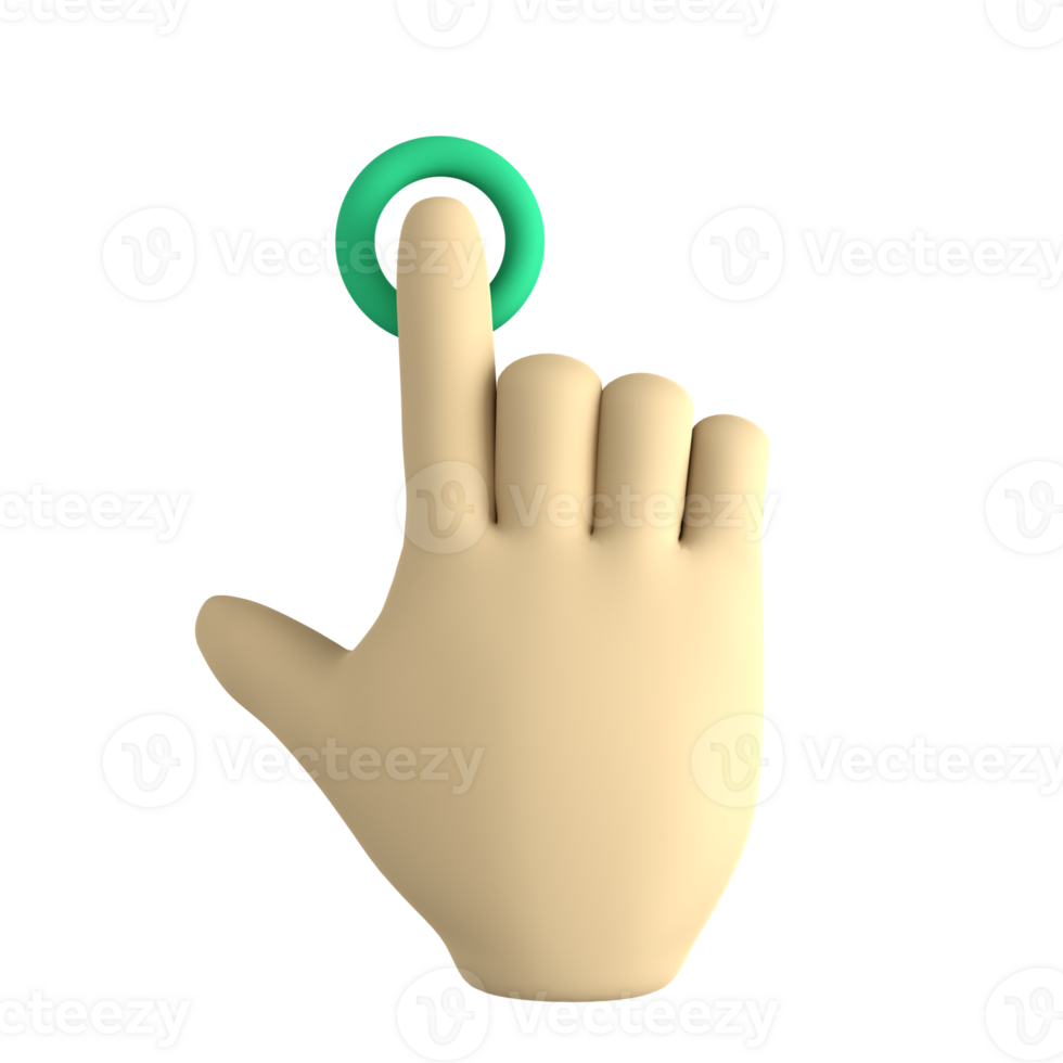 hand- cursor 3d icoon png