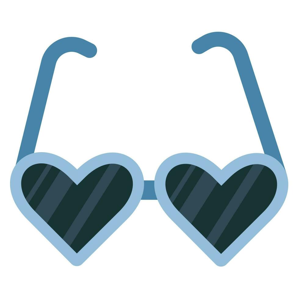 Sunglasses in the shape of hearts. Vector illustration.