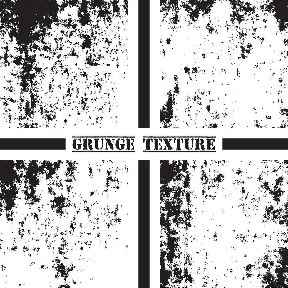 Black and white grunge texture. Grunge textures set. Dust overlay. vector