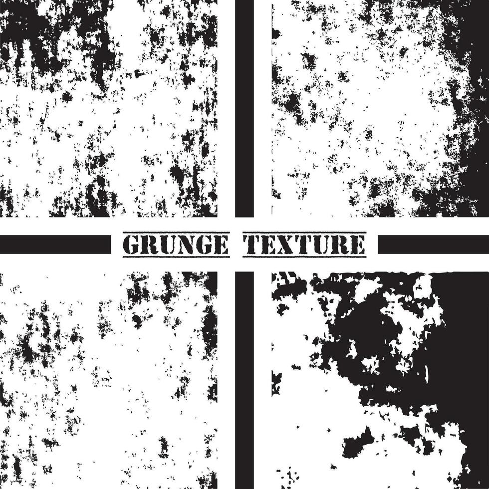 Black and white grunge texture. Grunge textures set. Dust overlay. vector