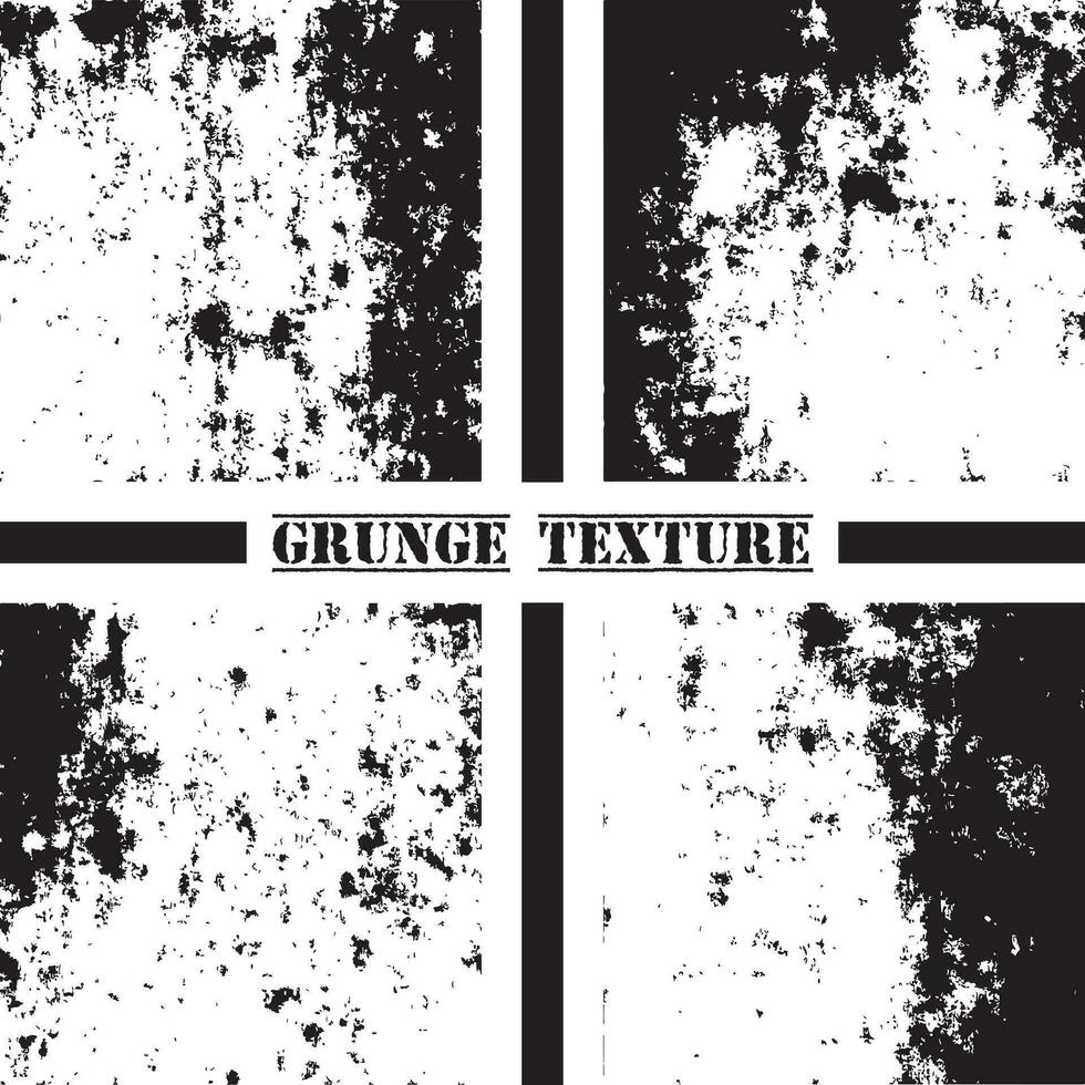 Black and white grunge texture. Grunge textures set. Dust overlay. vector