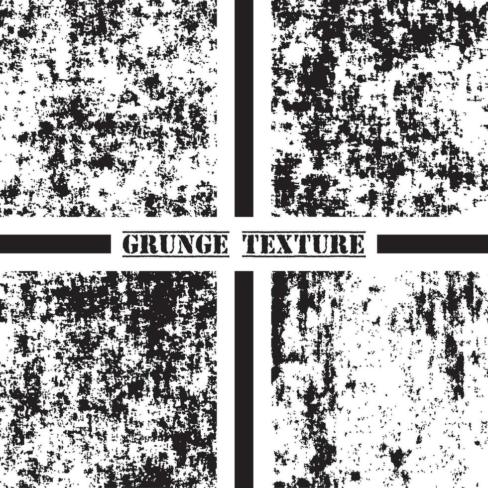 Black and white grunge texture. Grunge textures set. Dust overlay. vector