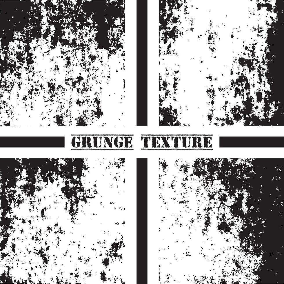 Black and white grunge texture. Grunge textures set. Dust overlay. vector